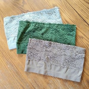 3 Coobie Seamless Strapless Lace Bandeau Bras